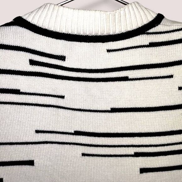 St John Womens Sweater Set Sz P White Black Short Sleeves and Tank‎ Summer Prep - Picture 8 of 13